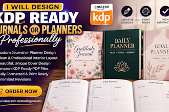 design KDP ready journals or planners professionally