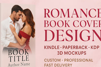 do romance book cover design kindle cover paperback amazon kdp 3d mockup