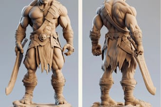 create 3d model, action figure, mascot, 3d lattice model,animal for 3d printing
