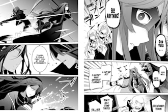 draw anime manga comic page manga panel ink dark art color storyboard comic book