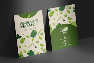 eco friendly business card design for vegan brands