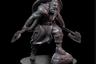 mold sculpt 3d minis, warhammer40k, bjb action figure, tabletop, warmage, zbrush