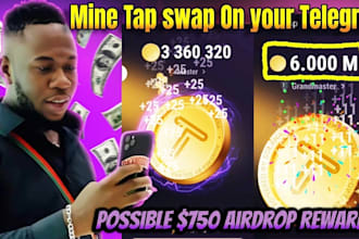 do affiliate referral link promotion, add 50k tap swap users telegram promotion