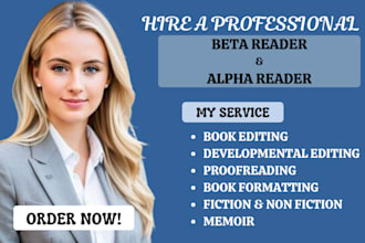 beta read or alpha read developmental book editor structural editor memoir