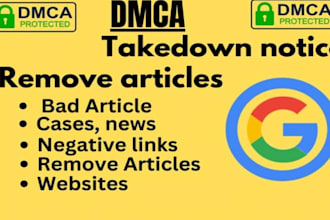 remove mugshots bad news, article, negative link from google