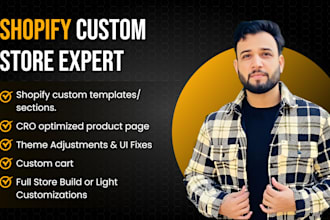 design or build and optimise your custom shopify store for maximum sales