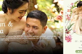 create a beautiful and responsive digital wedding invitation website