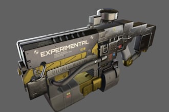 model 3d sci fi gun, shortgun, video game, fortnite game,3d weapon, firearm gun