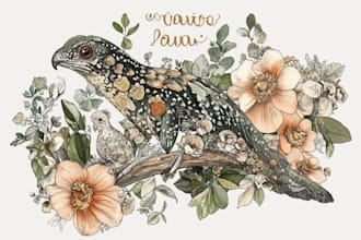 make any floral, animal or botanical art