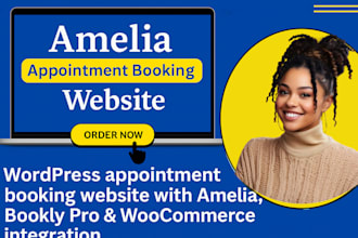 create a wordpress appointment booking site with amelia bookly pro, woocommerce
