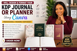 design and format your KDP journal or planner using canva