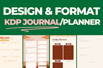 design and format your KDP journal or planner using canva
