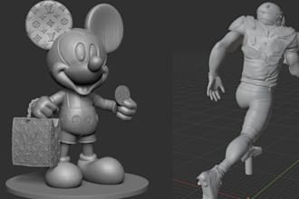 do 3d action figure 3d toy character model 3d miniature 3d statue game avatar