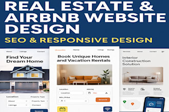 design ar VR real estate website airbnb rental interior construction website