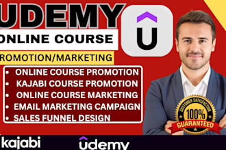 promote your udemy online, teachable, or kajabi course and course enrollment