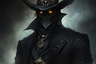 draw horror character illustration