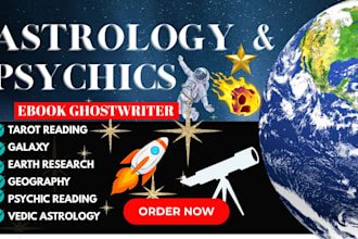 write astronomy, astrology, space ebook witchcraft ebook and space travelling