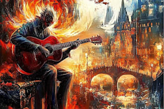 draw digital oil painting based on your photo