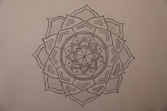 custom hand drawn mandalas and tattoo designs