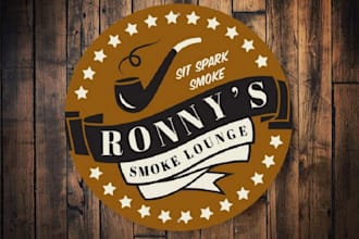 design unique smoke  logo