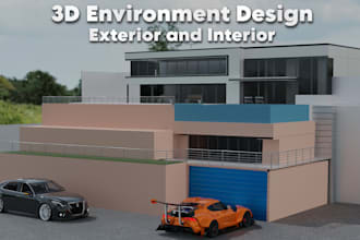 3d design indoor and outdoor for games