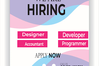 we are hiring job vacancy web banner and social media post template