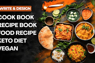 write cookbook recipe book, cookbook design and formatting as cookbook writer