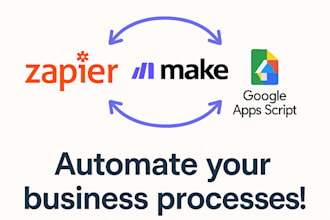automate your processes using zapier, make, or google apps script