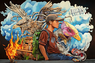 do illustration expressionism art, graffiti, abstract art