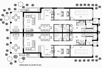 create 2d cad floor plan elevation section from hand sketch
