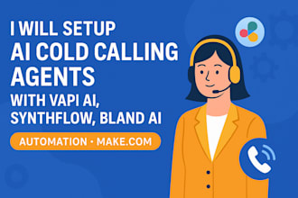 setup make com automation ai cold calling agents with vapi ai synthflow bland ai