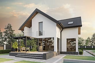 renovate 3d exterior house,outdoor space,garden render,terrace,swimming pool,cgi