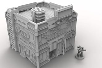 design scalable wargaming terrain,stl,ruins trpg,scenery,terrain diorama zbrush