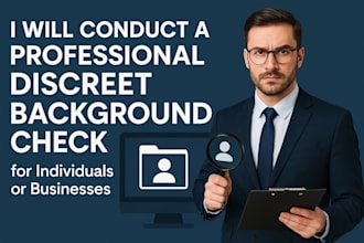 conduct a professional and discreet background check for individuals or business