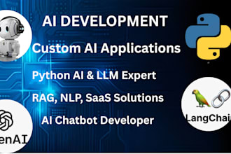 build python ai application, ai chatbot, saas app, llm tools, rag, nlp