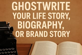 ghostwrite compelling ebooks, biography or story
