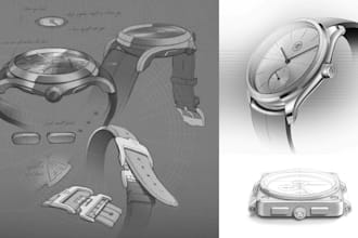 create high end watch design concepts for you