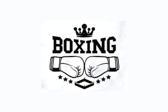 design professional boxing, fighter, gym, sports brand logo