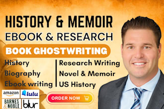 research and write american history, political science, biography, ebook writer