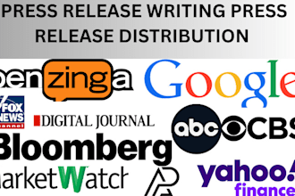 do press release distribution, PR distribution and submit PR