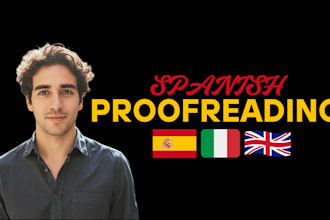 proofread and edit spanish words