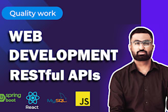 do java, spring boot web applications, react and rest api