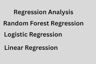 do linear, logistic, random forest regression analysis in python, excel, rstudio