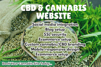 design a cbd, hemp or cannabis ecommerce website