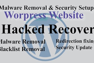 hacked website recover, clean malware, security update