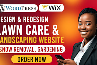 redesign powerful lawn care website, landscaping and gardening care website