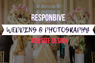 build wordpress wedding website, photography website, videography website, rsvp