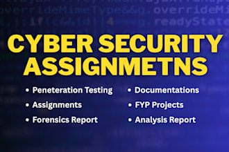 do cyber security, penetration testing assignment, projects, reports