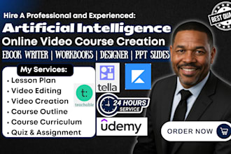 do artificial intelligence ebook, online video course, ml, PPT slides, tella