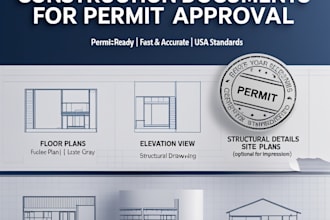 full architectural drawing construction document foundation plan and site plan